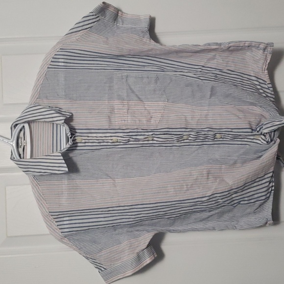 Madewell shortsleeve tie front shirt in rawley stripe - Picture 2 of 8